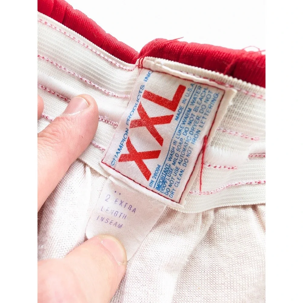 Mens XXL Vintage Champion Sweatpants Maryland Terps 80s Terps Red Double Lined‎